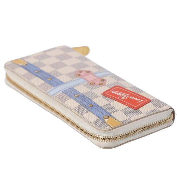 Louis Vuitton Damier Azur Pattern Clemence Wallet Summer Trunk - Picture 4 of 7